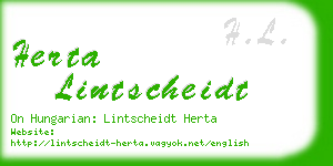 herta lintscheidt business card